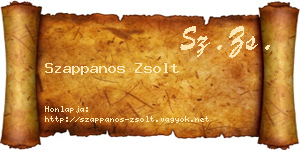 Szappanos Zsolt névjegykártya